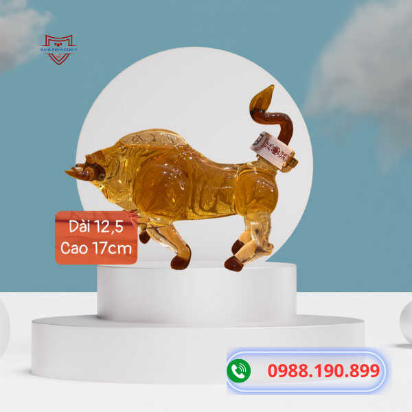 Rượu mini 12 con giáp hình con trâu