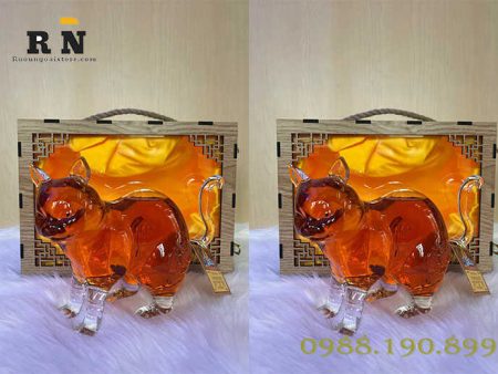 Rượu hình con mèo hộp gỗ