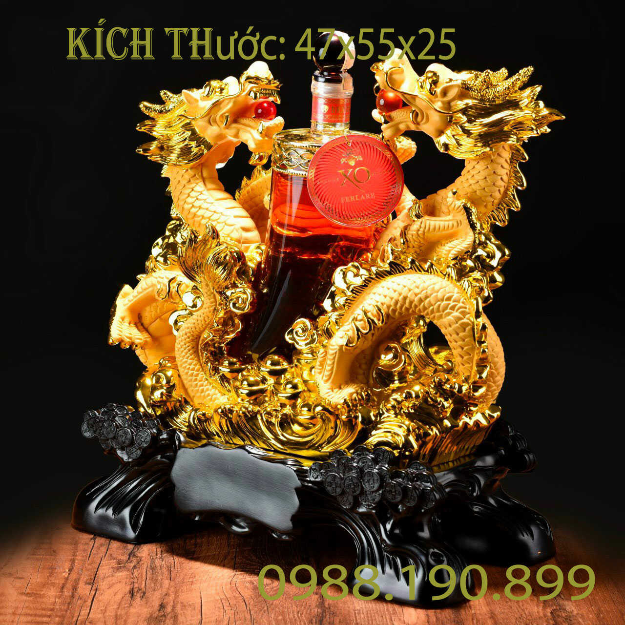Kệ rồng song long chầu tửu 2024