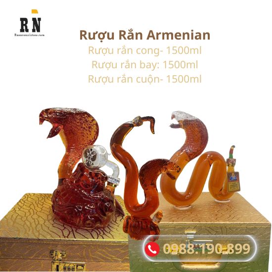 3 mẫu rượu rắn Armenian 2025