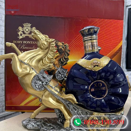 Rượu Bigsize XO brandy 4lit kèm kệ ngựa 