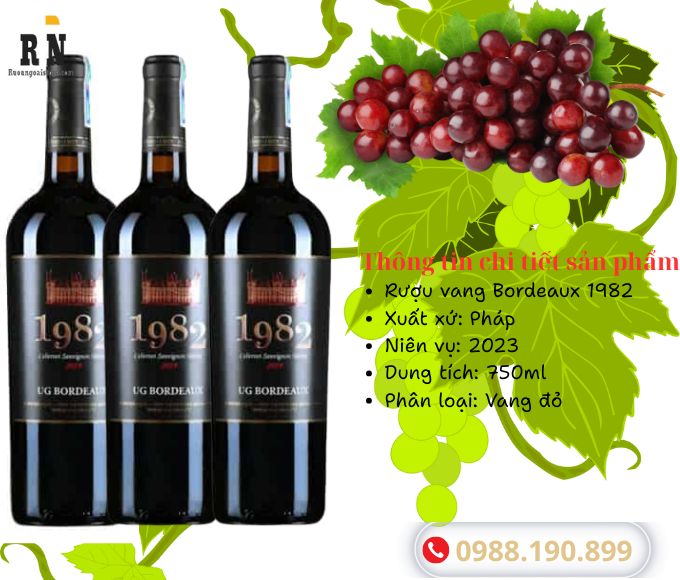 Rượu vang Bordeaux 1982